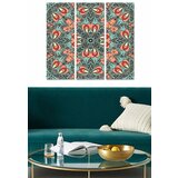 Wallity MDF1219136 multicolor decorative mdf painting (3 pieces) Cene