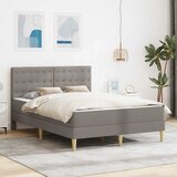  Okvir kreveta s madracem Sivo-smeđa 140 x 200 cm tkanina | shoptok.hr