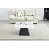 Arti Klub sto CT 6050 Chanel Bela keramička ploča/Crno metalno postolje 800x800x430mm ( 800-603 )