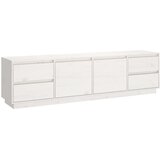 Maison Chic TV omarica - TV stojalo - Televizijska omarica bela 176x37x47,5 cm trdna borovina, (21699115) Cene
