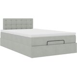  Otomanski krevet s madracem i LED svijetlosivi 120x190cm baršun | Eponuda.com
