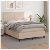 vidaXL Krevet s oprugama i madrac cappuccino 140x190cm od umjetne kože Cijene