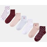 Sinsay Rebraste čarape s pamukom i vezom srca 7 pack | shoptok.hr