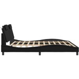 Okvir kreveta s LED svjetlima crni 200 x 200 cm od umjetne kože | shoptok.hr