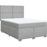 vidaXL Krevet s oprugama i madracem svjetlosivi 140x190 cm od tkanine | shoptok.hr