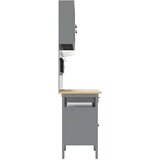  Set radne klupe od 8 u crnom čeliku | shoptok.hr