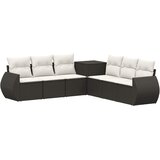  Set sofe 7 kom. Crna i krem-bijela 243 x 243 x 85 cm | Shoptok.si