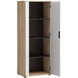 MID.YOU ARHIVSKA OMARA črna, bela, barve hrasta | Shoptok.si