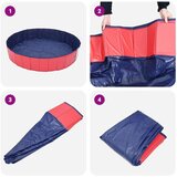  Zložljiv bazen za pse Rdeča in modra Ø 160 x 30 cm PVC, (5000207874) | Shoptok.si