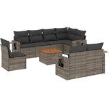  9-dijelni set vrtnih sofa od poliratana s jastucima sivi | shoptok.hr