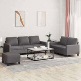 vidaXL 3-dijelni set sofa s jastucima sivi od umjetne kože | shoptok.hr