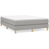 Maison Chic Box spring postelja - Vzmetna postelja z vzmetnico svetlo siva 140x200 cm blago SL6443, (21905111) | Shoptok.si