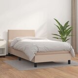  Box spring postelja z vzmetnico kapučino 80x200 cm umetno usnje Cene
