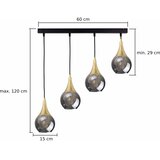  visilica na lanku LACRIMA SMOKY 4xE27/60W/230V | Eponuda.com