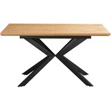 MID.YOU Jedilna Miza Elena, Naravna Barva, Črna, 140-180x80 | Shoptok.si