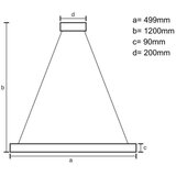  LED prigušiva luster na sajli LED/80W/230V 3000-6500K crna + daljinski upravljač | Eponuda.com