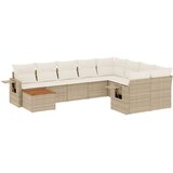  10-dijelni set vrtnih sofa s jastucima bež od poliratana | shoptok.hr