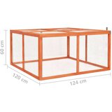 vidaXL Zajčnik 124x120x60 cm trden les jelke | Shoptok.si