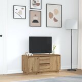 TV ormarić s LED svjetlima artisan hrast 100x41x50 cm | shoptok.hr