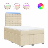 vidaXL Krevet box spring s madracem krem 120 x 190 cm od tkanine | shoptok.hr