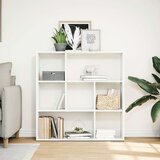 vidaXL Sobna pregrada / regal za knjige bijeli 102x29x103,5 cm drveni | shoptok.hr