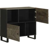  Komoda crna 80x33x75 cm Puno drvo Mango | shoptok.hr