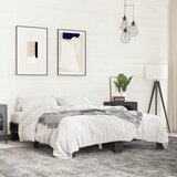 Maison Chic Posteljni okvir - Dvoposteljna postelja - Zakonska postelja črn 150x200 cm inženirski les in kovina-J13865, (21766373) | Shoptok.si