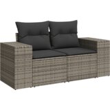 vidaXL set vrtnih sofa od 12 dijelova sa jastučićima siva polyratan akacijev | shoptok.hr