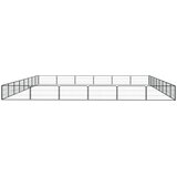  Ograda za pse s 28 panela crna 100 x 50 cm čelik obložen prahom | shoptok.hr