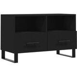 Maison Chic TV omarica - TV enota - Televizijska omarica črna 80x36x50 cm inženirski les, (21701836) | Shoptok.si