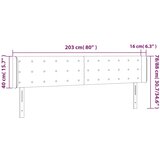  Uzglavlje s ušima ružičasto 203x16x78/88 cm baršunasto | shoptok.hr