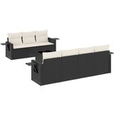  The Living Store Vrtna sedežna garnitura 8-delna z blazinami črn poli ratan - Vrtna Sedežna Garniture, (21460518) | Shoptok.si