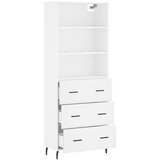  Visoka komoda bijela 69,5x34x180 cm konstruirano drvo | shoptok.hr