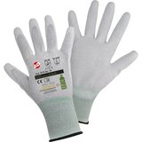 Leipold+Döhle Fino pletene rokavice ESD L+D goes green, DE 12 parov, bele barve, velikost 8 | Shoptok.si