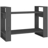 Ormarić za knjige / sobna pregrada sivi 80x35x56,5 cm borovina | Eponuda.com