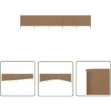  The Living Store 5-panelni vetrobran tkanina 600x160 cm taupe - Vetrobran, (21742553) Cene