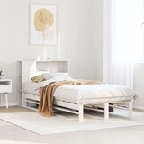 vidaXL Knjižna postelja brez vzmetnice bela 90x190 cm trden les Cene