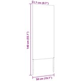  Privatnost u vrtu Srebrno 50 x 140 cm Nehrđajući čelik | shoptok.hr