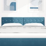  LED uzglavlje s kristalnim dugmicama tamno plavo 72 cm baršunasto | shoptok.hr