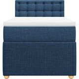  Krevet s oprugama i madracem plavi 90 x 190 cm od tkanine | shoptok.hr