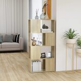 Ormarić za knjige / pregrada boja hrasta 60x24x124,5 cm drveni | shoptok.hr