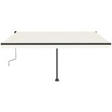  Tenda na ručno uvlačenje s LED svjetlima 400 x 350 cm krem | shoptok.hr