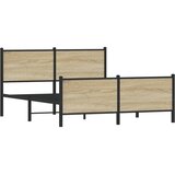  Metalni okvir kreveta bez madraca boja hrasta sonome 140x190 cm | Eponuda.ba