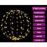 vidaXL Žogica med 160 LED Toplo bela 50 cm Kovina | Shoptok.si