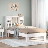vidaXL Okvir kreveta bez madraca bijeli 90 x 200 cm masivna borovina | shoptok.hr