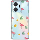  silikonska maska za Honor X7a Flamingo Print Skin providna Cene