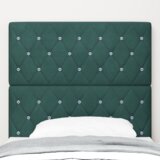  LED uzglavlje Tamnozeleno 90 cm Baršun | shoptok.hr