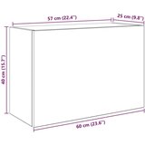 vidaXL Kopalniška stenska omarica sonoma hrast 60x25x40 cm inž. les | Shoptok.si