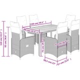  7-dijelni vrtni bistro set od poliratana s jastucima crni | shoptok.hr