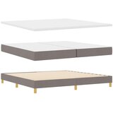  s opruga kutije Sivo-smeđa 200 x 200 cm tkanina | shoptok.hr